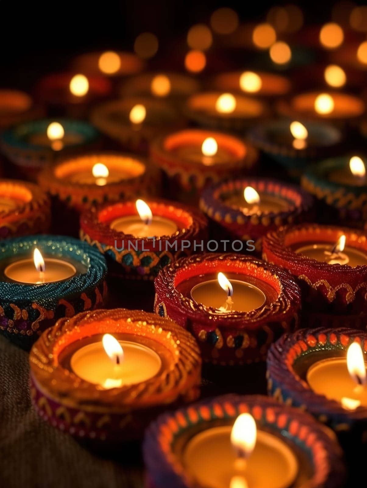 Divali Candles Lighting Up The Holiday by tan4ikk1
