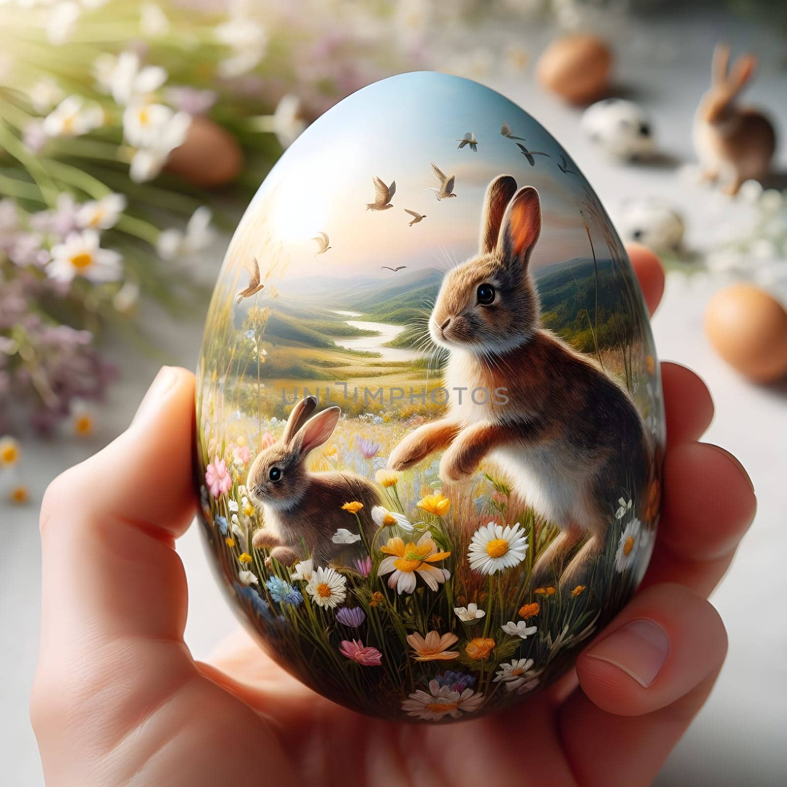 Happy Easter eggs Happy Easter images Happy Easter ai generated image Happy Easter bunney Happy Easter celebration. High quality photo