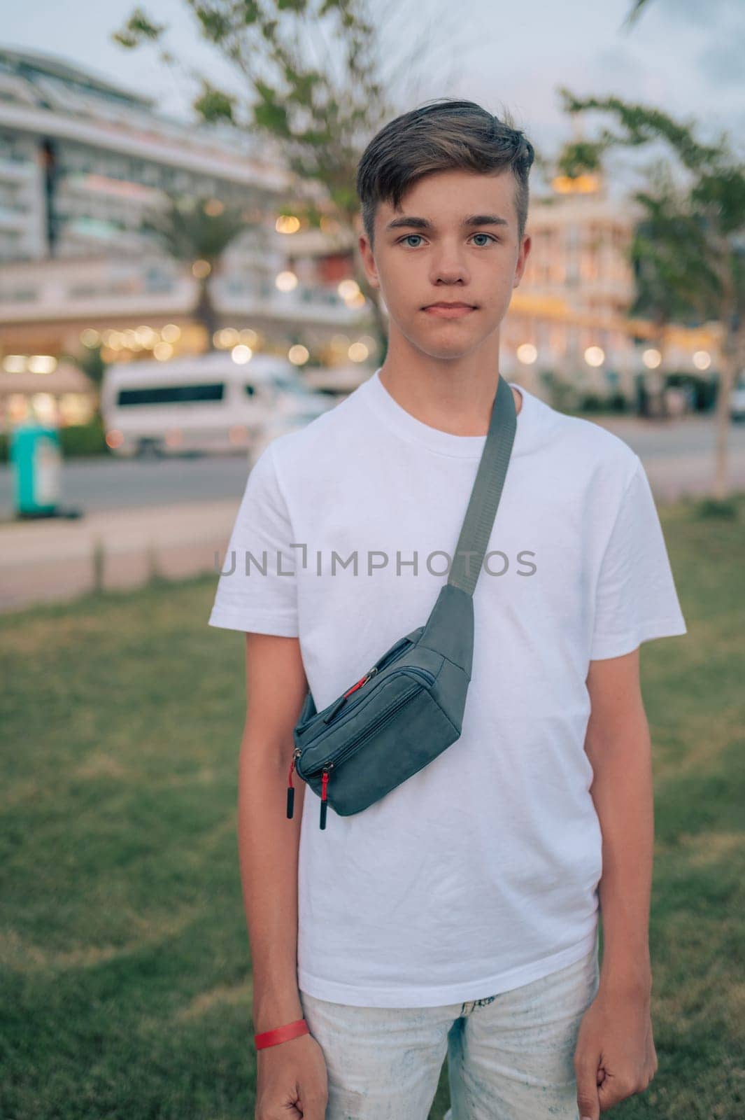 Boy teen in Alanya city portrait by rusak