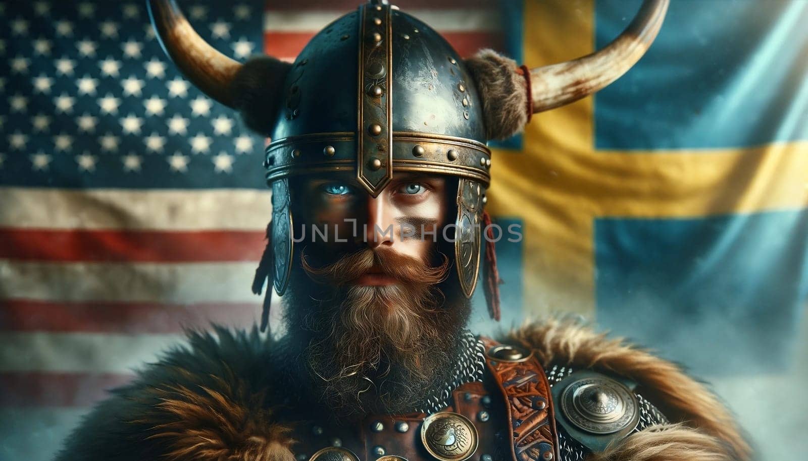 Viking in Helmet Ancestors from USA and Sweden by SweCreatives