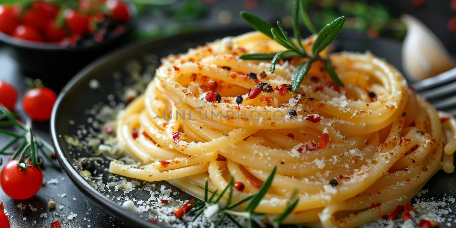 Classic Pasta on kitchen background. Diet and food concept