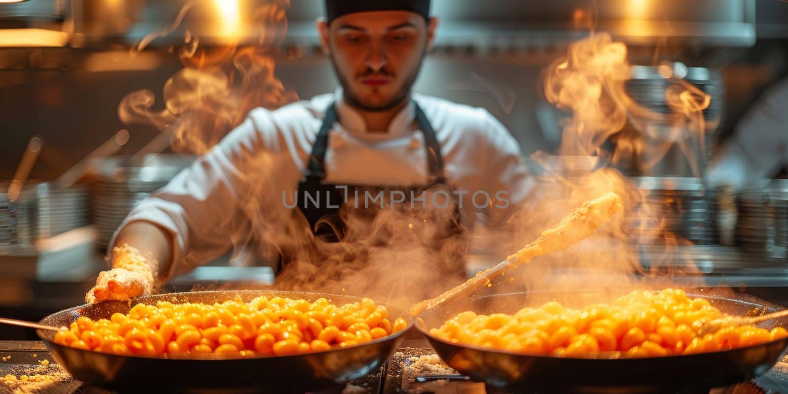 Classic Pasta on kitchen background. Diet and food concept. by Benzoix