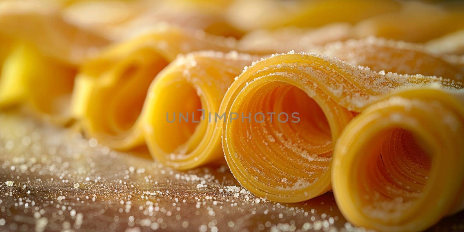 Classic Pasta on kitchen background. Diet and food concept