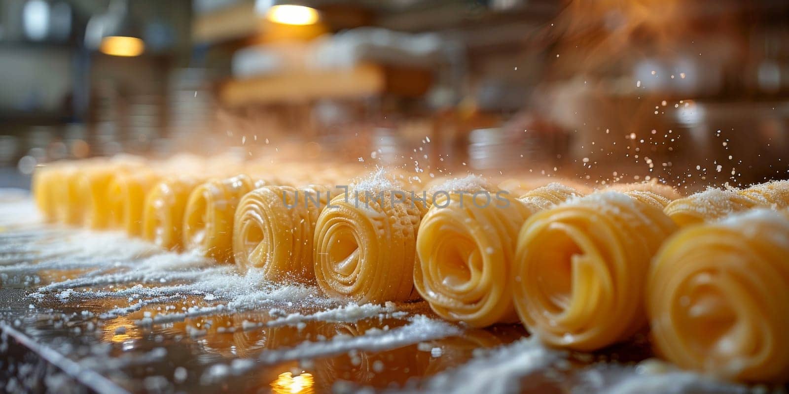 Classic Pasta on kitchen background. Diet and food concept. by Benzoix