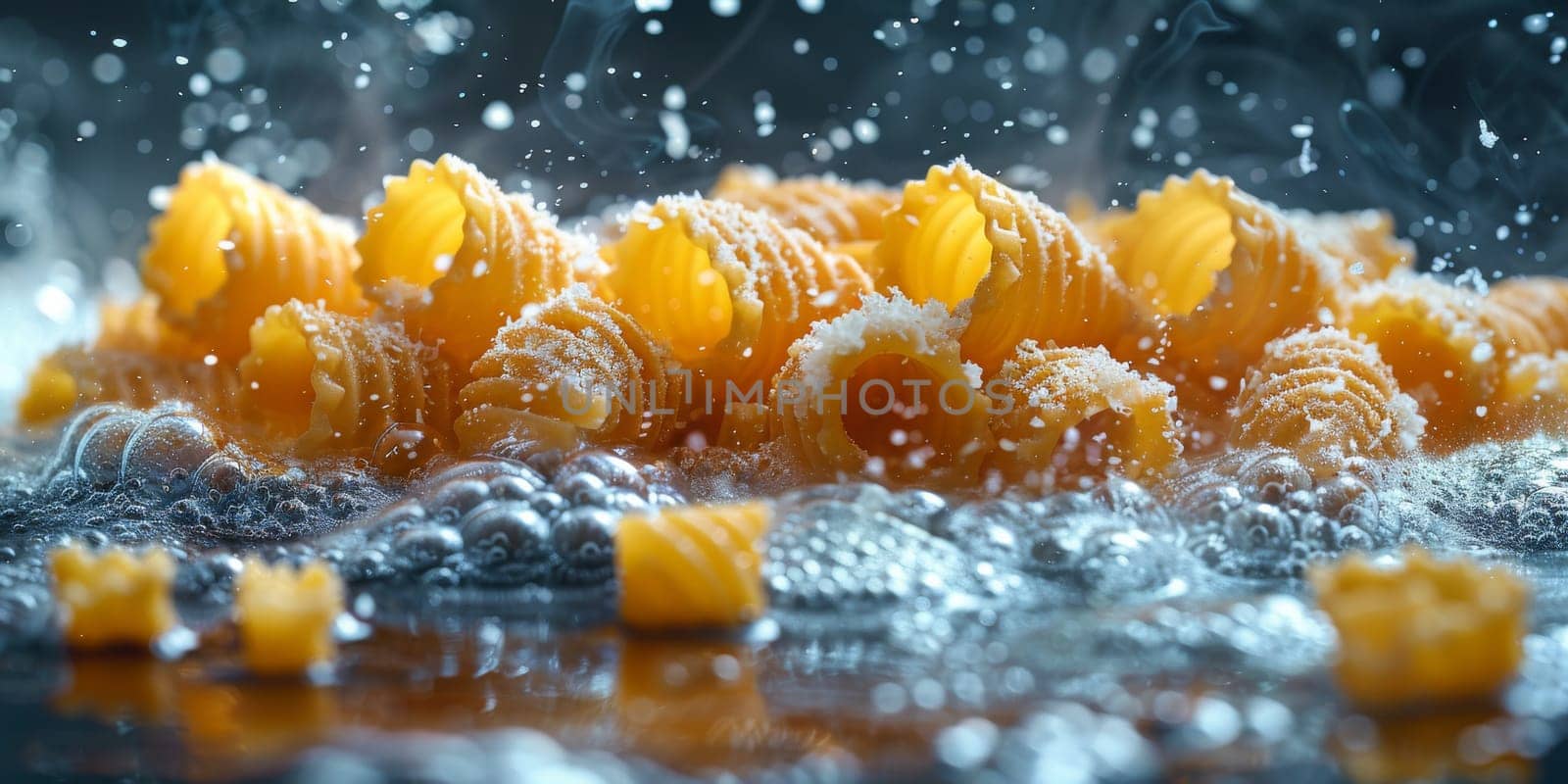 Classic Pasta on kitchen background. Diet and food concept