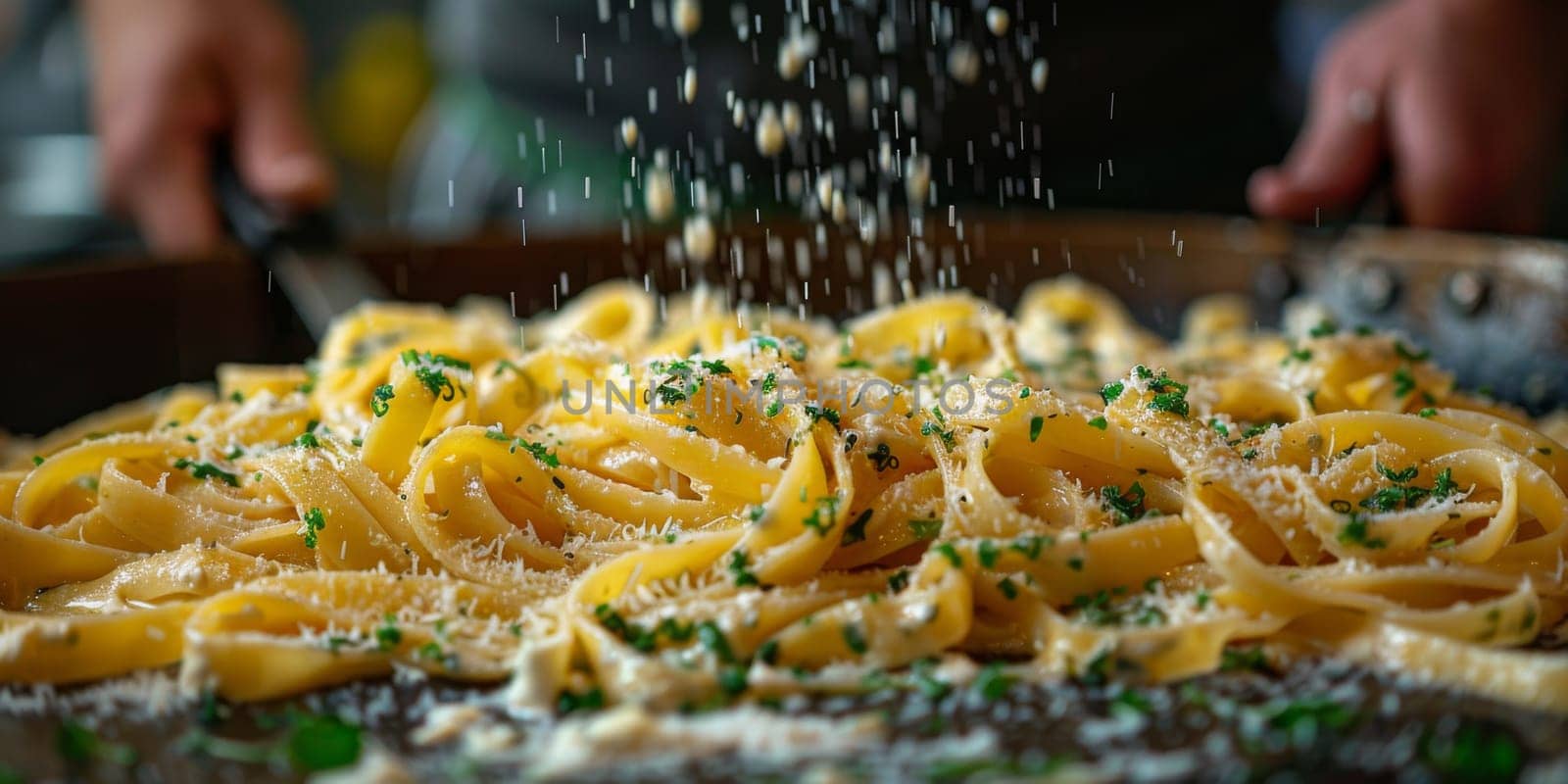 Classic Pasta on kitchen background. Diet and food concept. by Benzoix