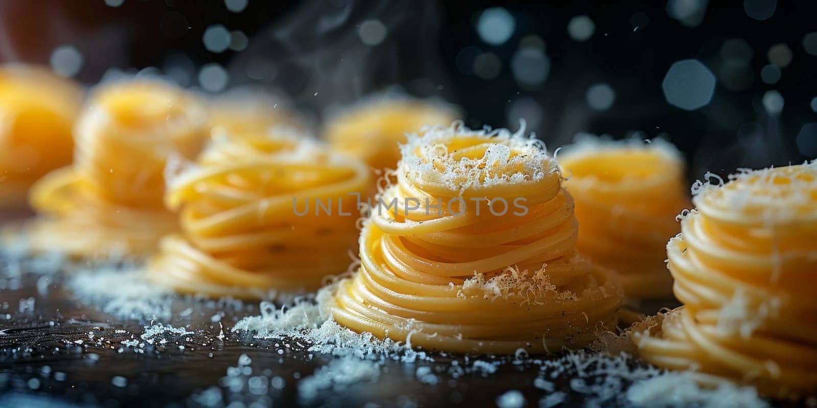 Classic Pasta on kitchen background. Diet and food concept. by Benzoix