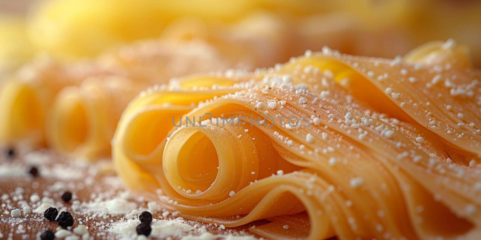 Classic Pasta on kitchen background. Diet and food concept