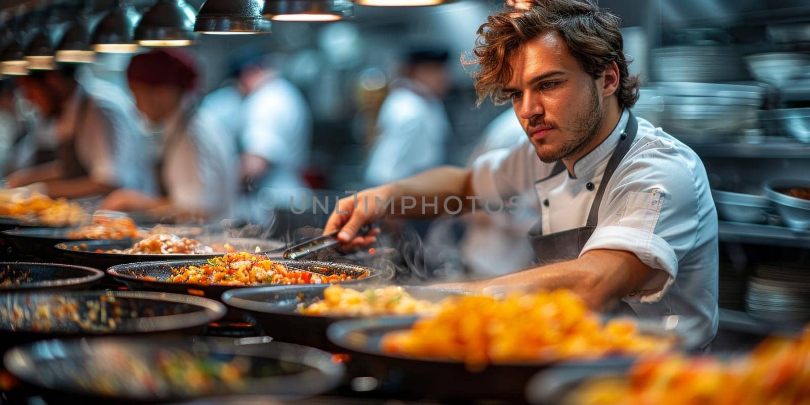 Classic Pasta on kitchen background. Diet and food concept