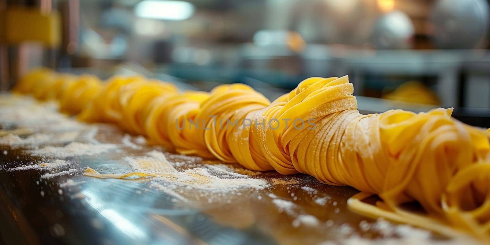 Classic Pasta on kitchen background. Diet and food concept. by Benzoix