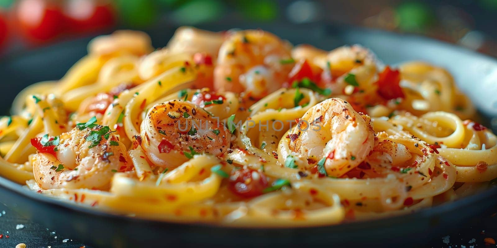 Classic Pasta on kitchen background. Diet and food concept