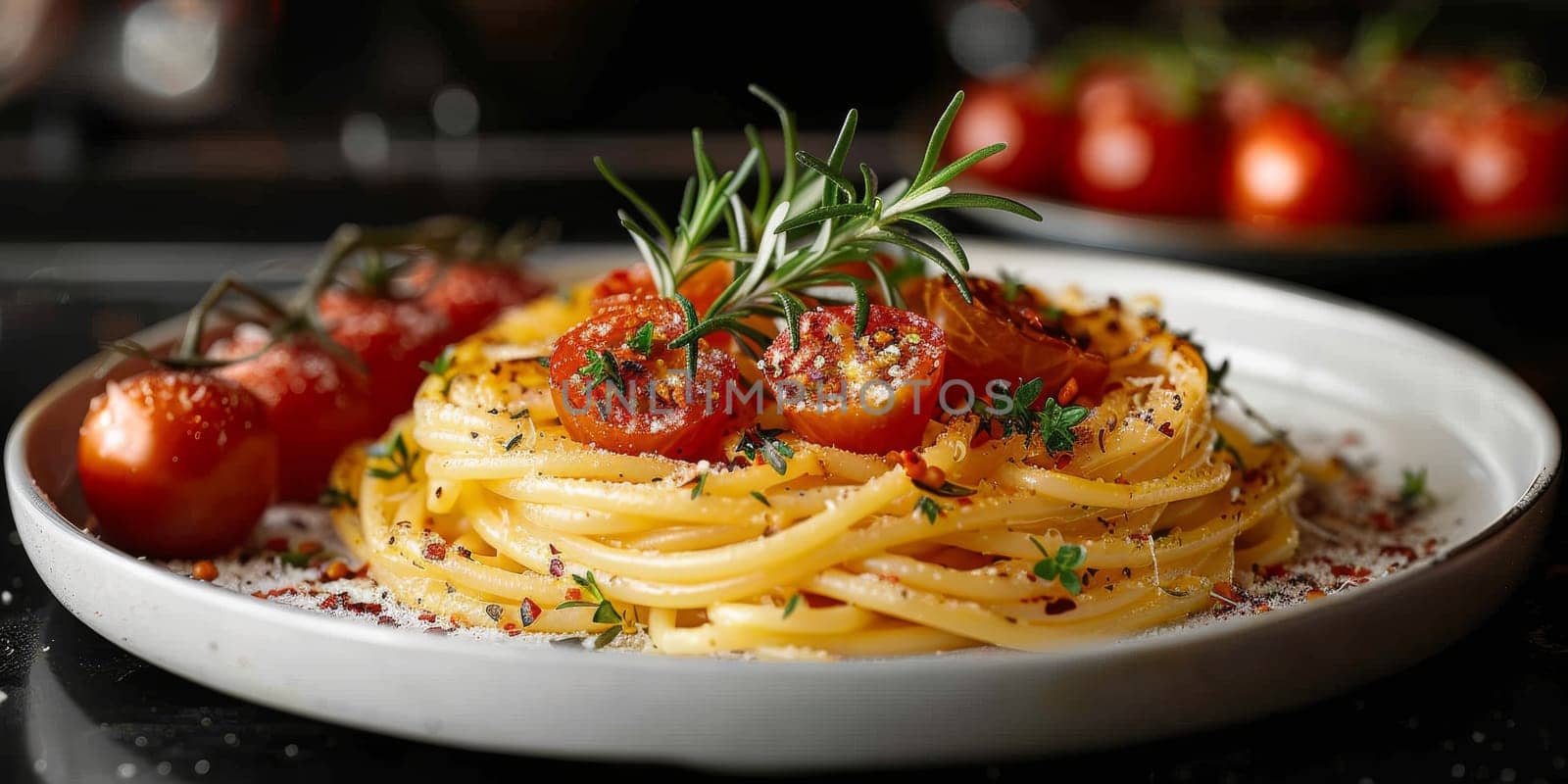 Classic Pasta on kitchen background. Diet and food concept. by Benzoix