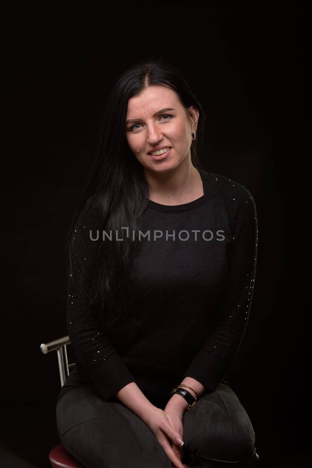 Portrait of a young happy woman smiling, looking beautiful and elegant. 7