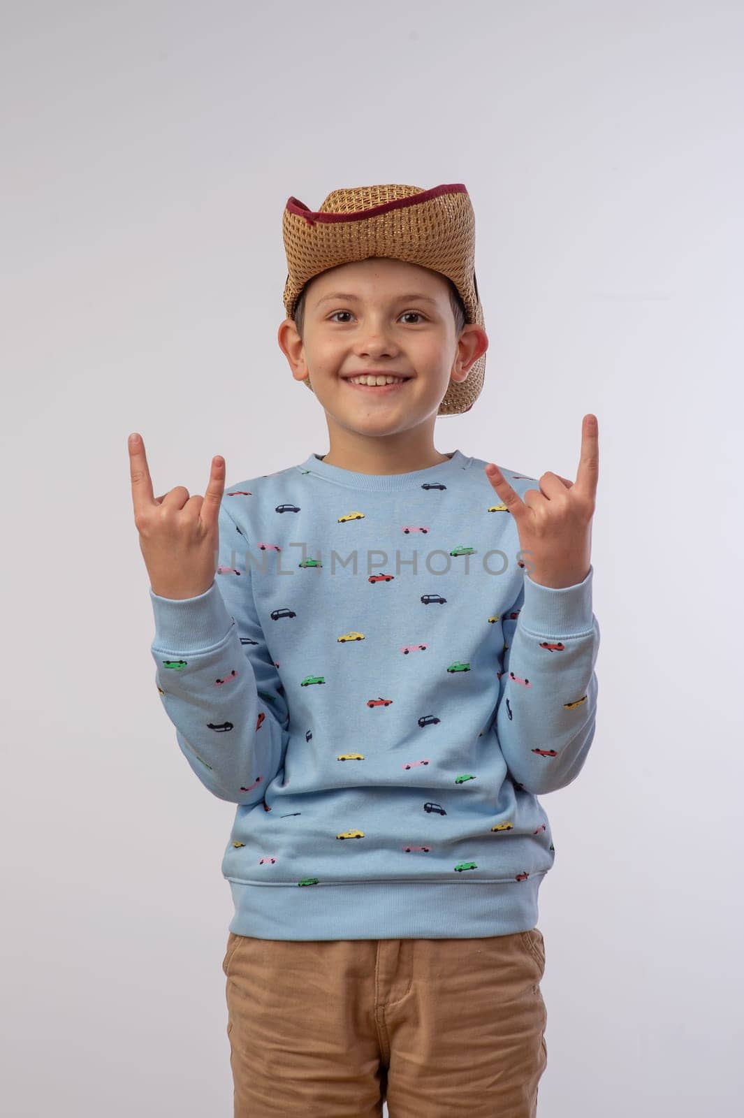 portrait of a boy in a cowboy hat on a white background 4 by Mixa74