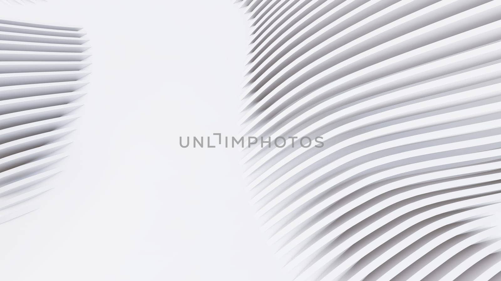 Abstract Curved Shapes. White Circular Background. Abstract background. 3d illustration