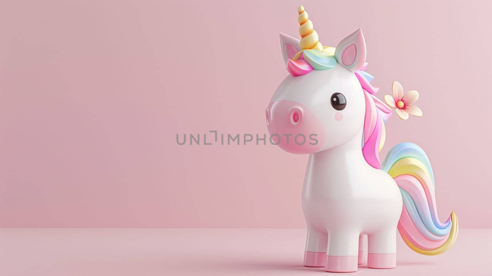 colorful unicorn. selective focus. Generative AI, by mila1784