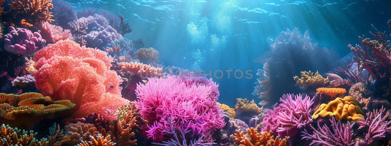Coral reefs. selective focus, Generative AI,