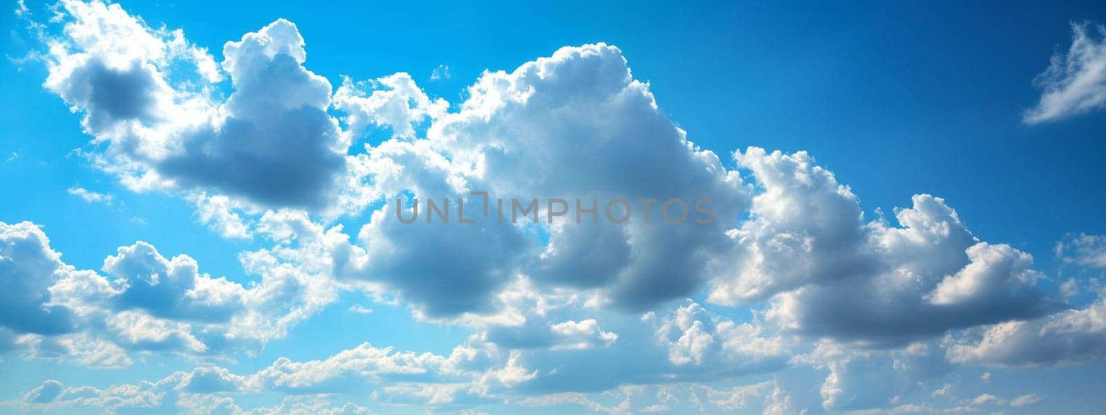 blue sky with clouds, selective focus nature Generative AI,