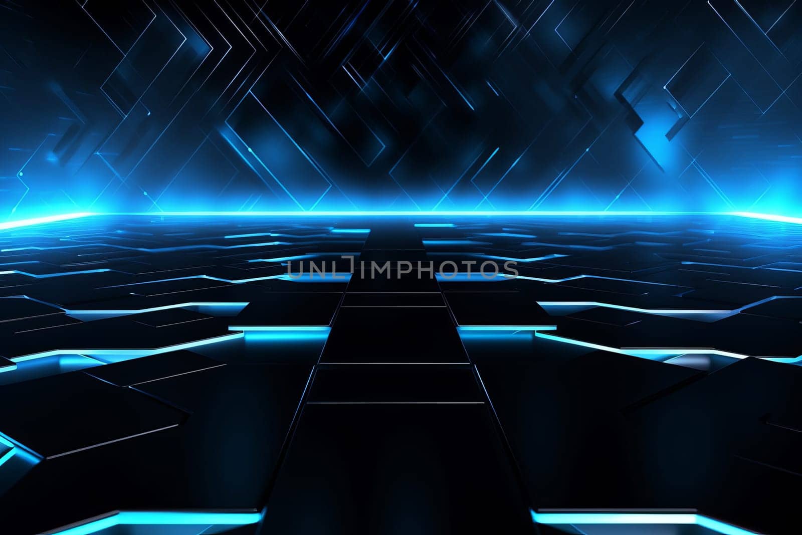 Abstract futuristic background space. Generate Ai by ylivdesign