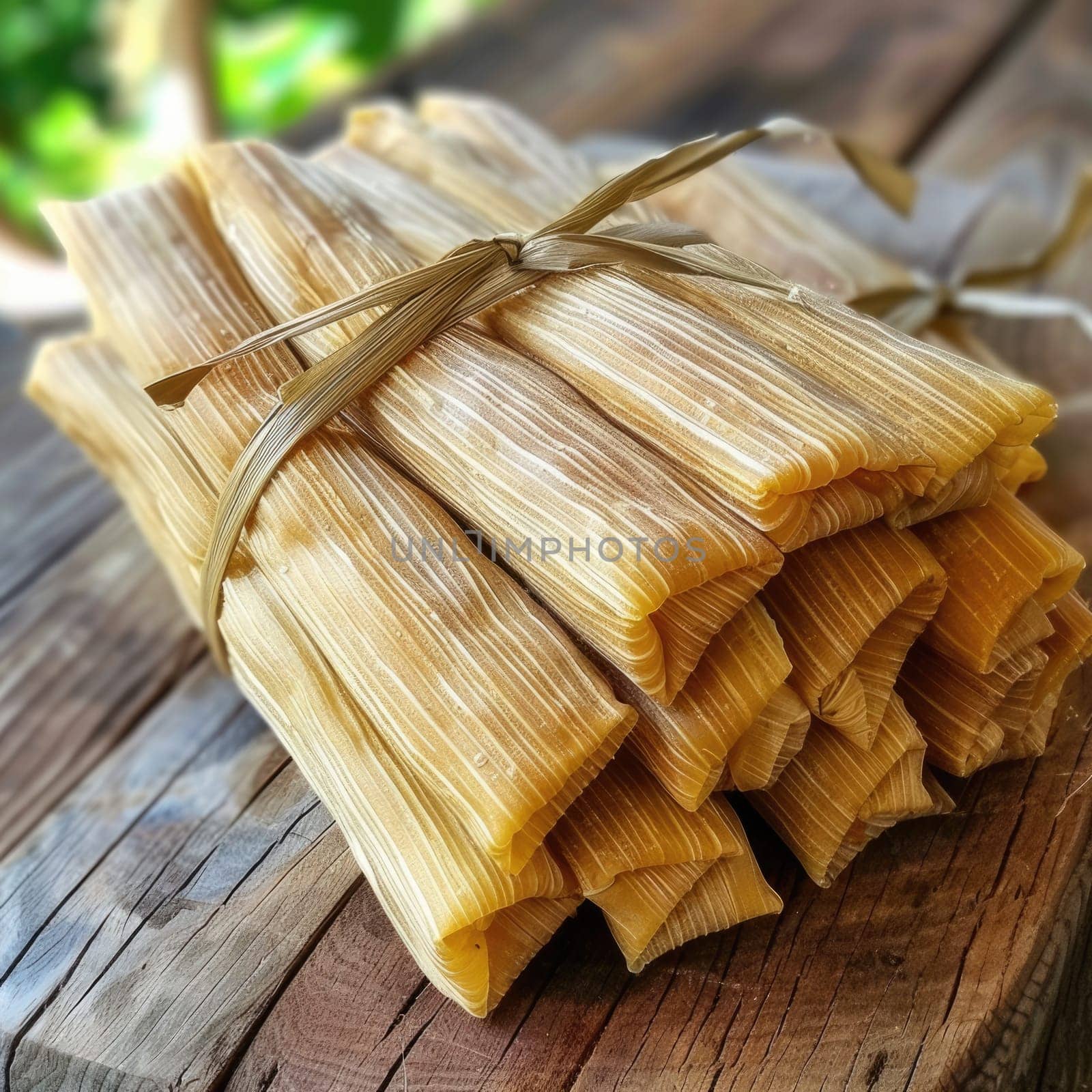 making mexican tamales, homemade traditional mexican dish. ai generated