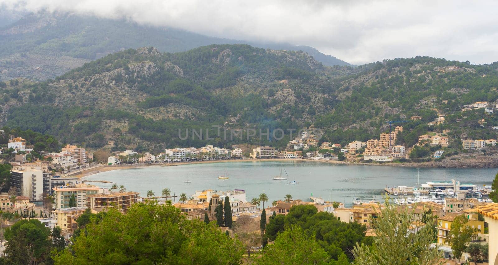 Overcast Day Over the Bay of Port de Soller, Mallorca's Coastal Charm by Juanjo39