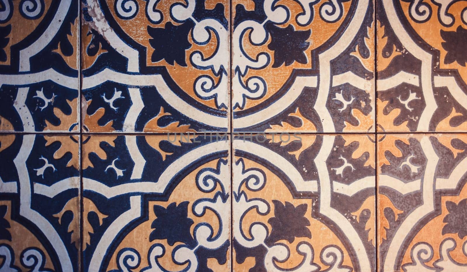 Old tiles in vintage cafe - Warsaw, Poland