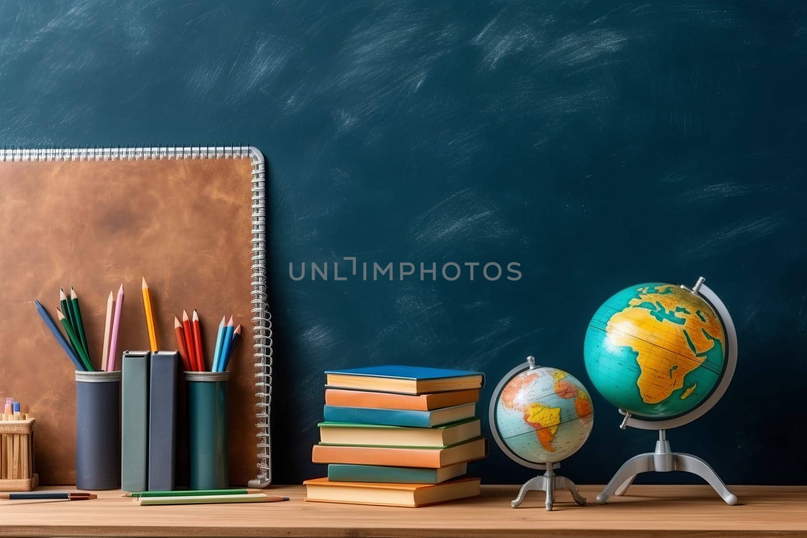 Back to school background. Generate Ai by ylivdesign