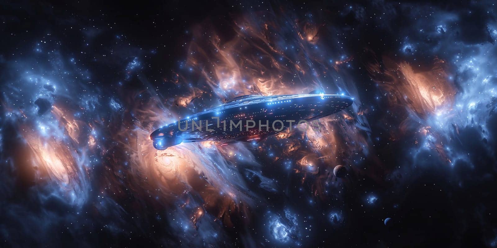 An Epic Space Battle An Image of a Spectacular Cosmic Clash. High quality photo