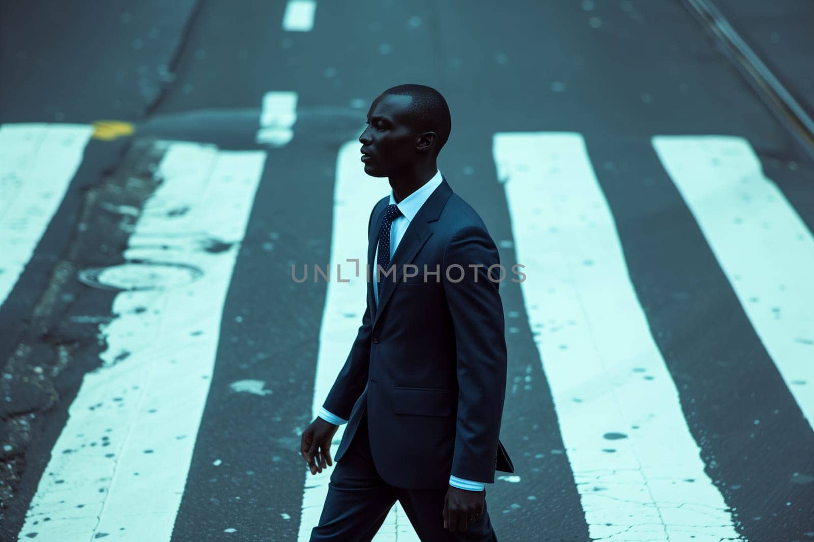 Full length portrait of a confident young businessman walking in the city. High quality photo