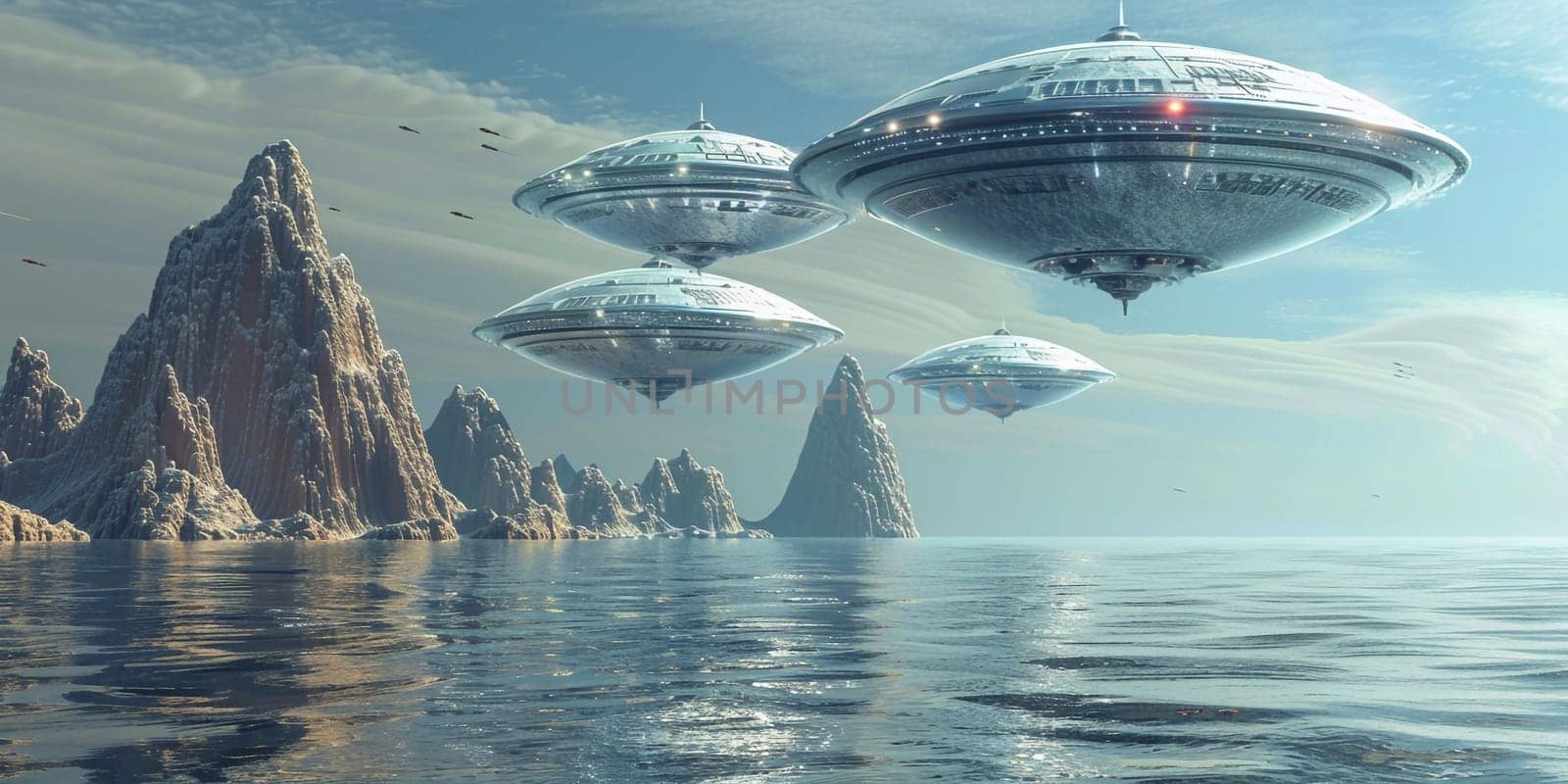 3D Rendered Fantasy Alien Landscape - 3D Illustration. High quality photo