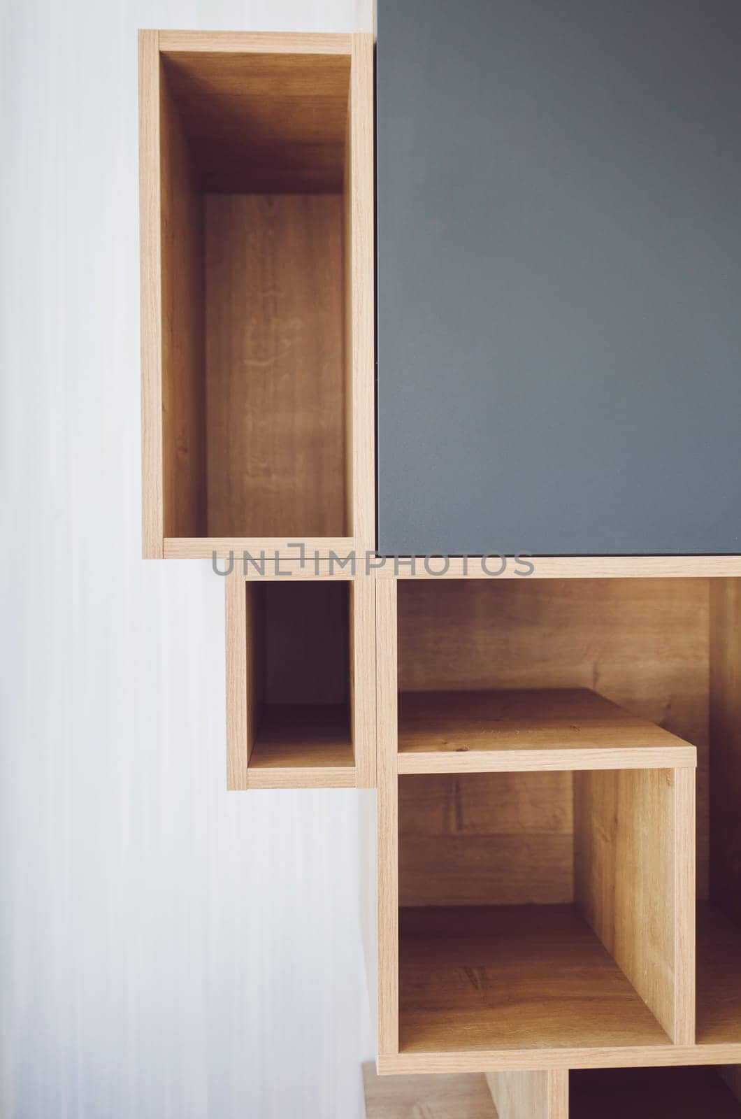 open modern wardrobe in office space
