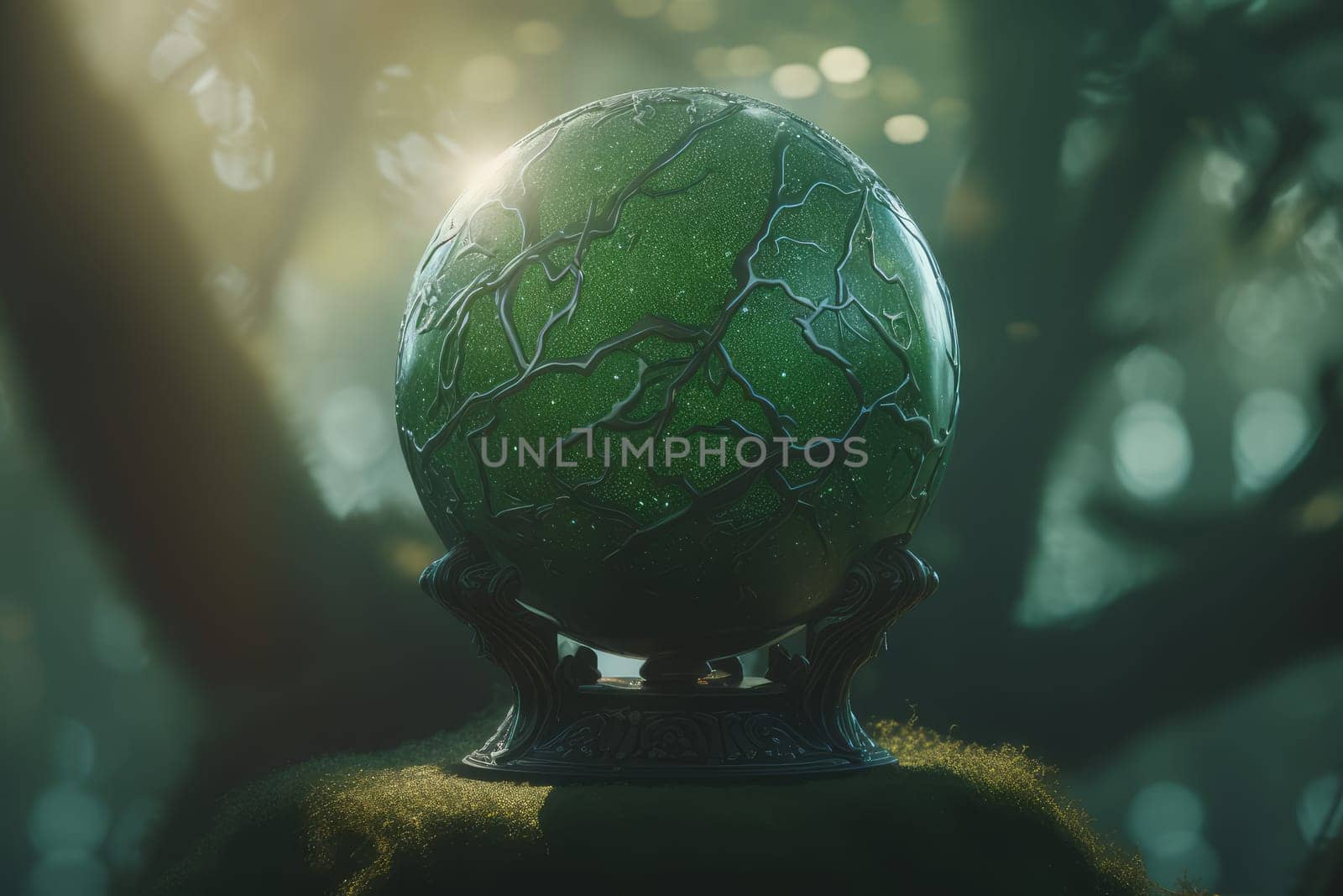 Green prediction ball crystal. Generate Ai by ylivdesign