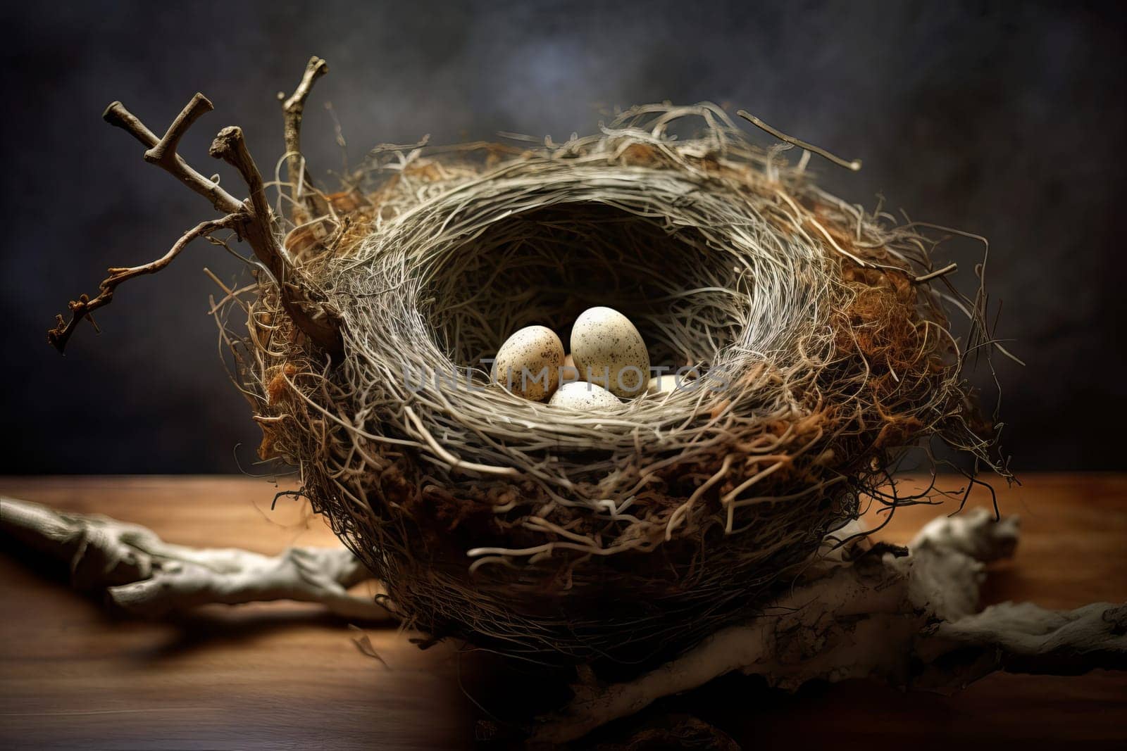 Bird nest. Generate Ai by ylivdesign
