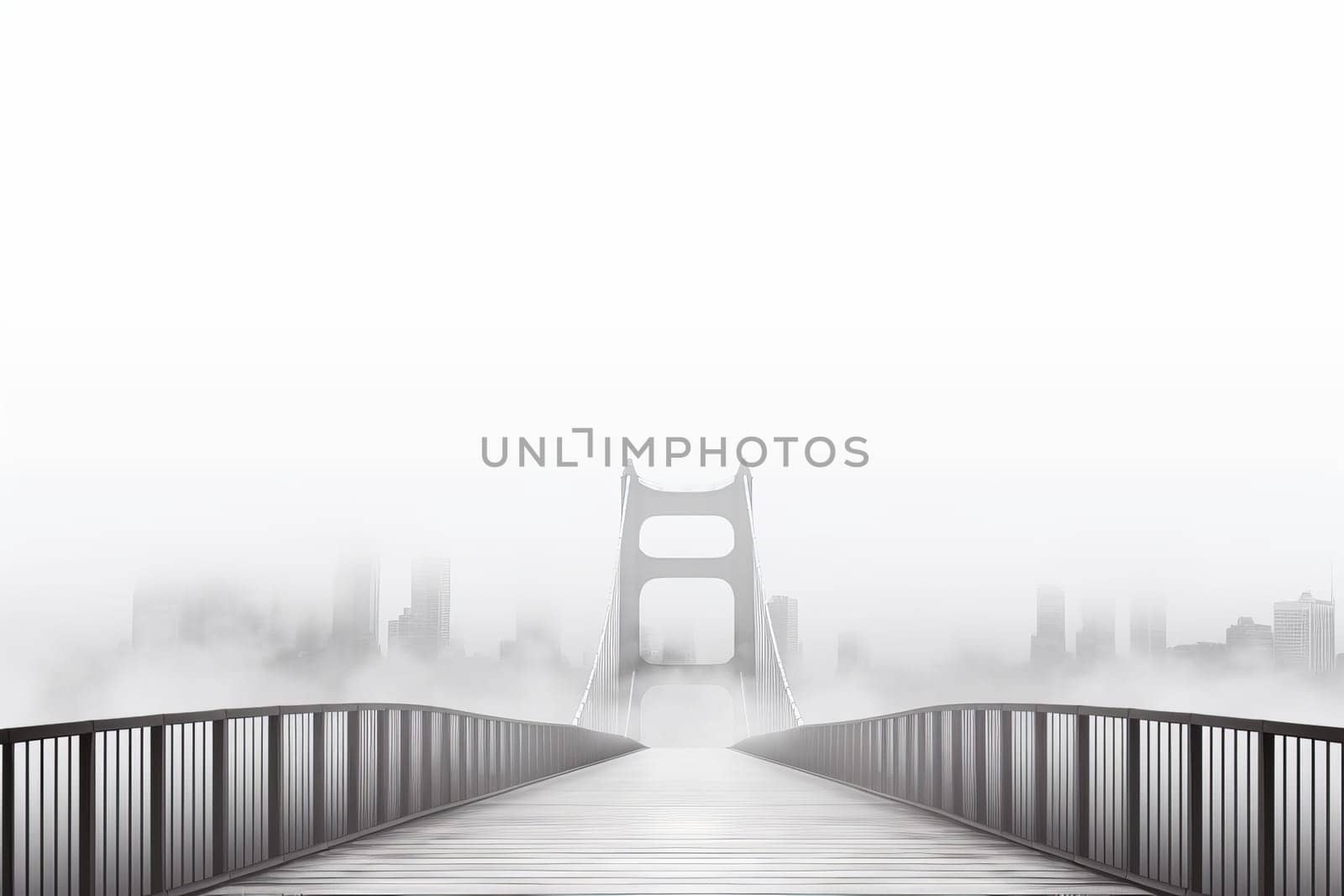 Winter bridge background. Generate Ai by ylivdesign
