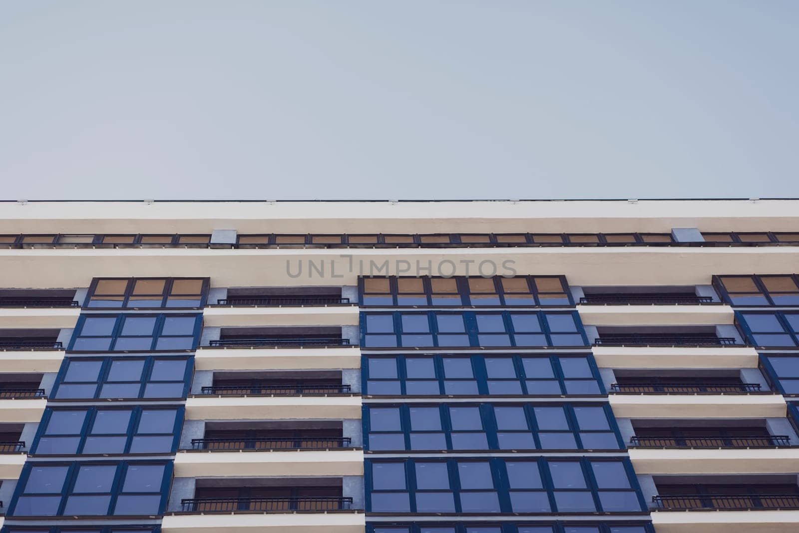 new residential apartments against the blue sky. rental housing