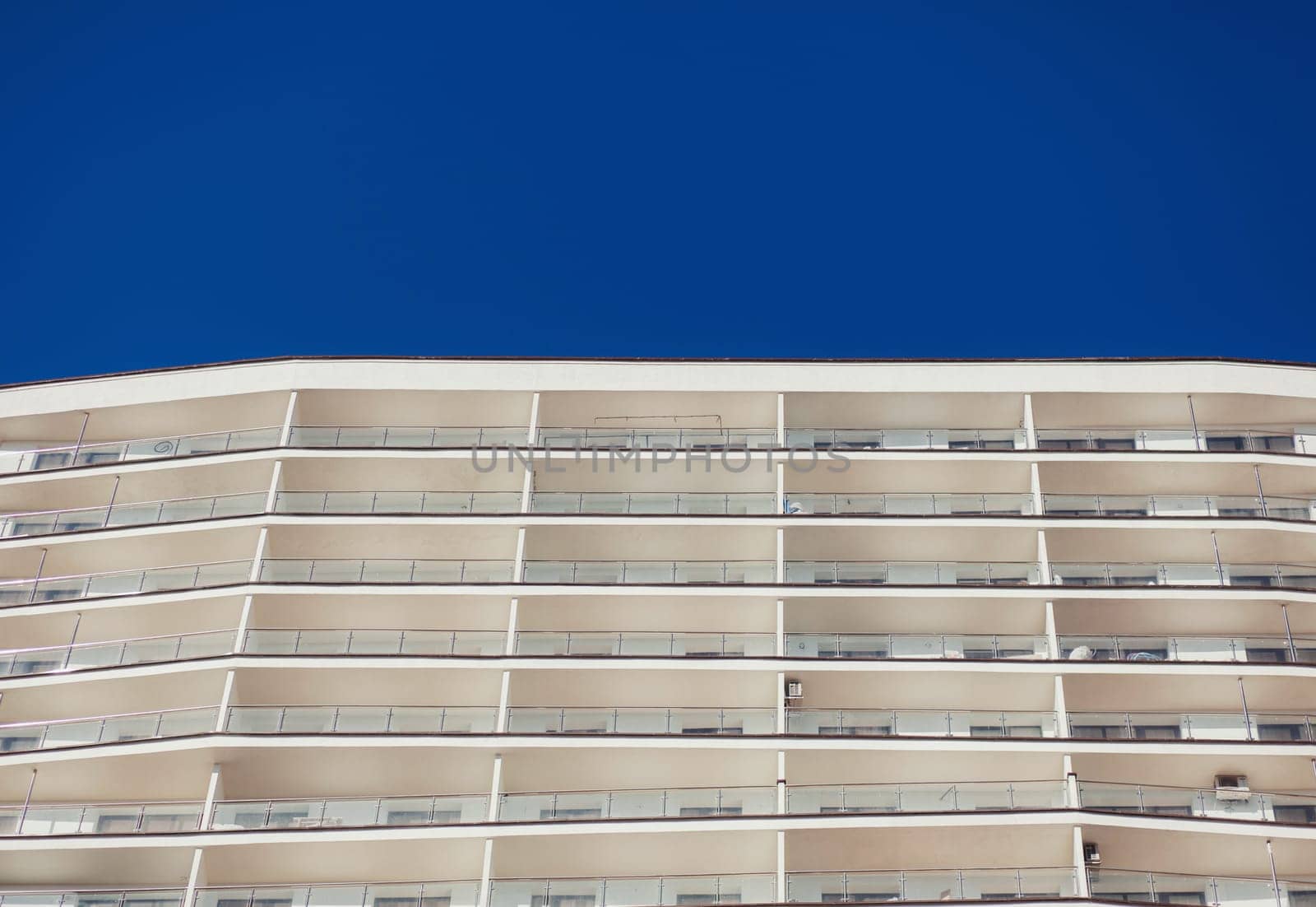 modern building against the sky. European hotel