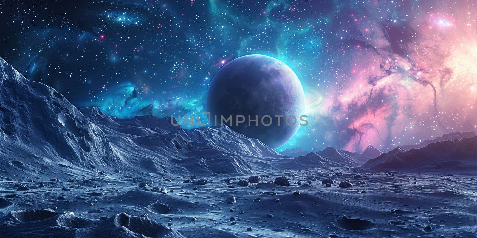 3D Rendered Fantasy Alien Landscape - 3D Illustration. High quality photo