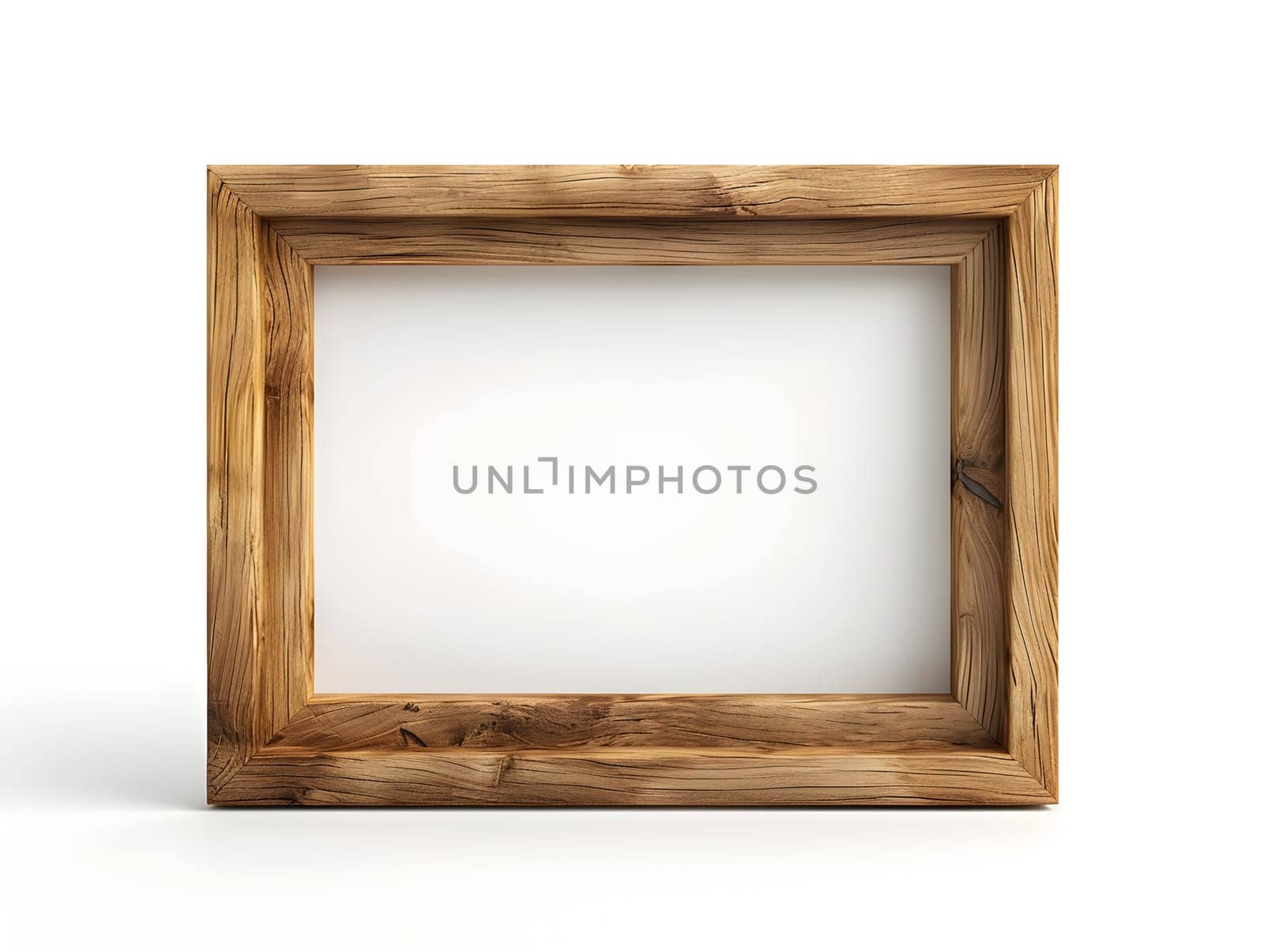 Brown hardwood picture frame in rectangle shape for displaying art by Nadtochiy