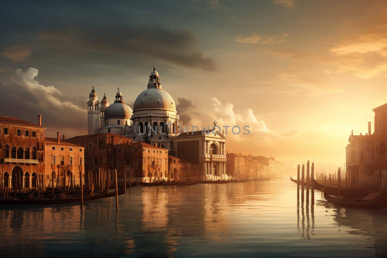 Venice grand canal. Travel city view. Generate Ai