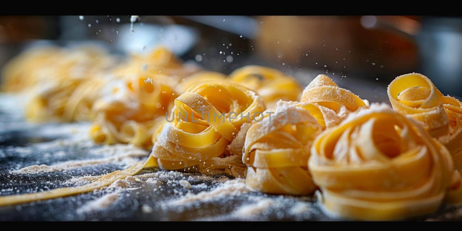 Classic Pasta on kitchen background. Diet and food concept. by Benzoix