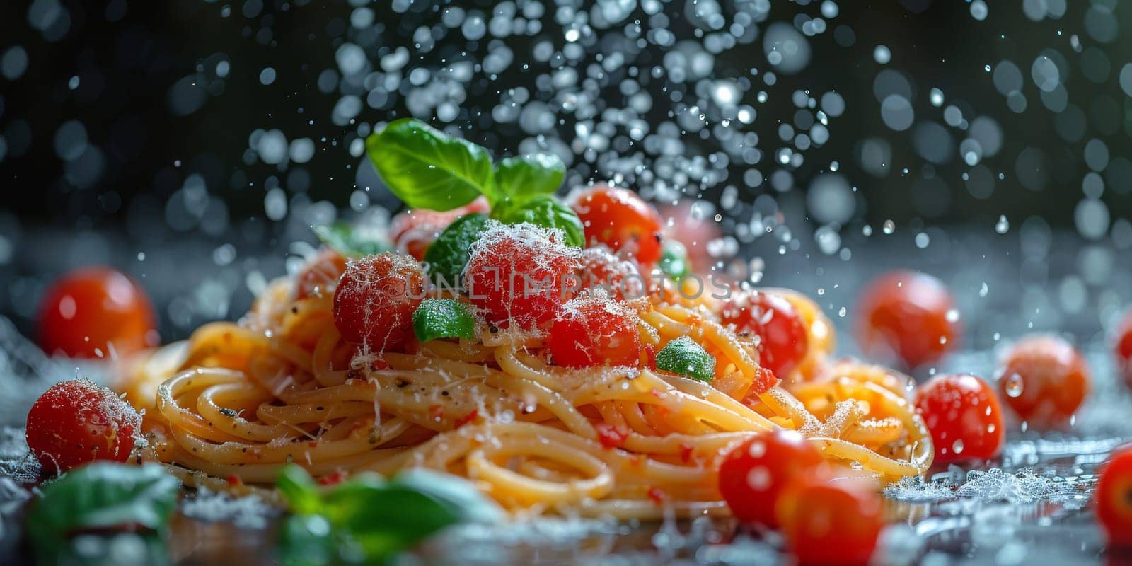 Classic Pasta on kitchen background. Diet and food concept