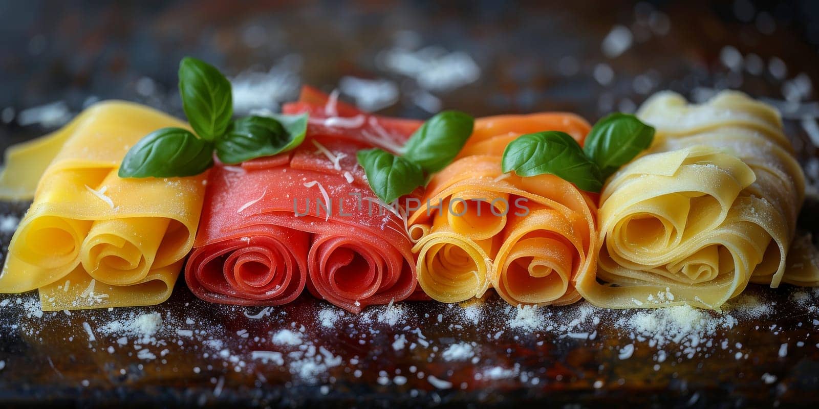 Classic Pasta on kitchen background. Diet and food concept. by Benzoix