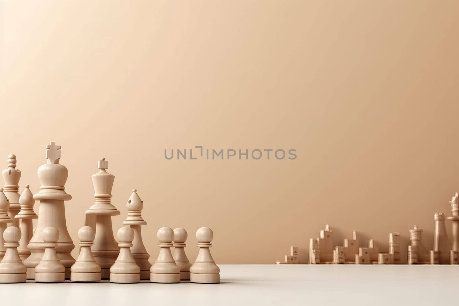 Chess day background. Play win sport. Generate Ai