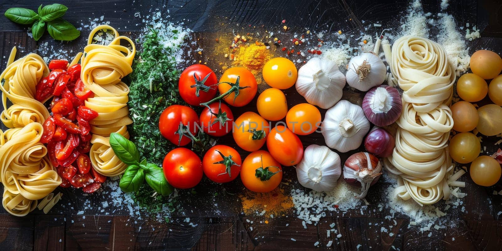 Classic Pasta on kitchen background. Diet and food concept. by Benzoix