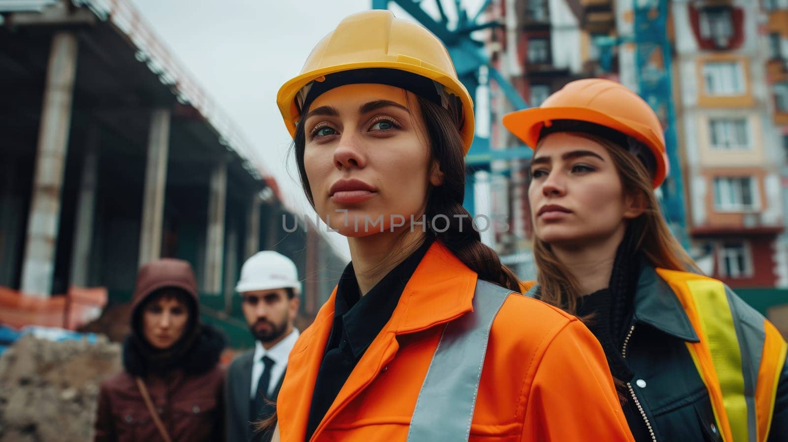 Construction concept of Engineer or Architect working. A woman foreman by natali_brill