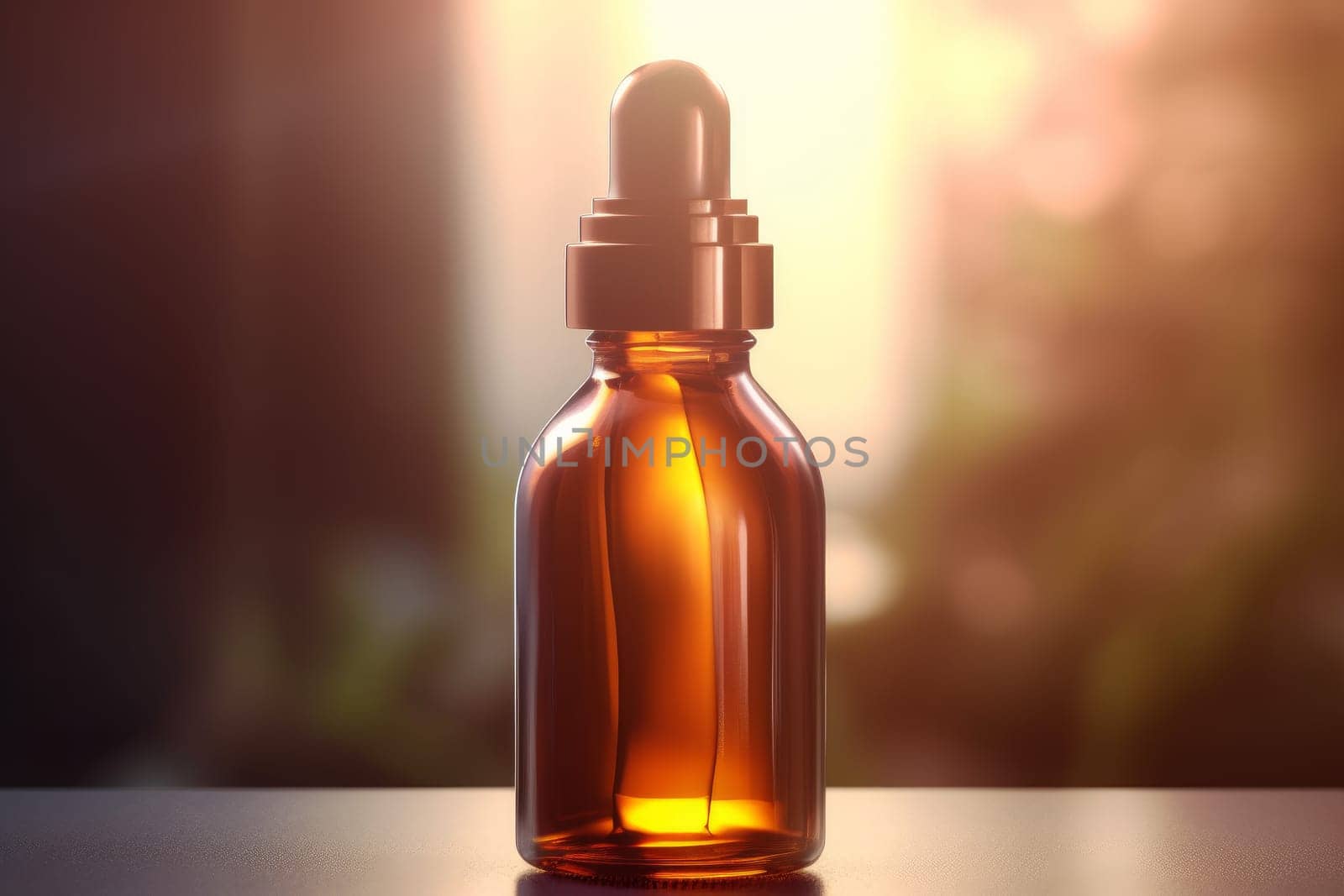 Dropper glass bottle. Spa facial product. Generate Ai