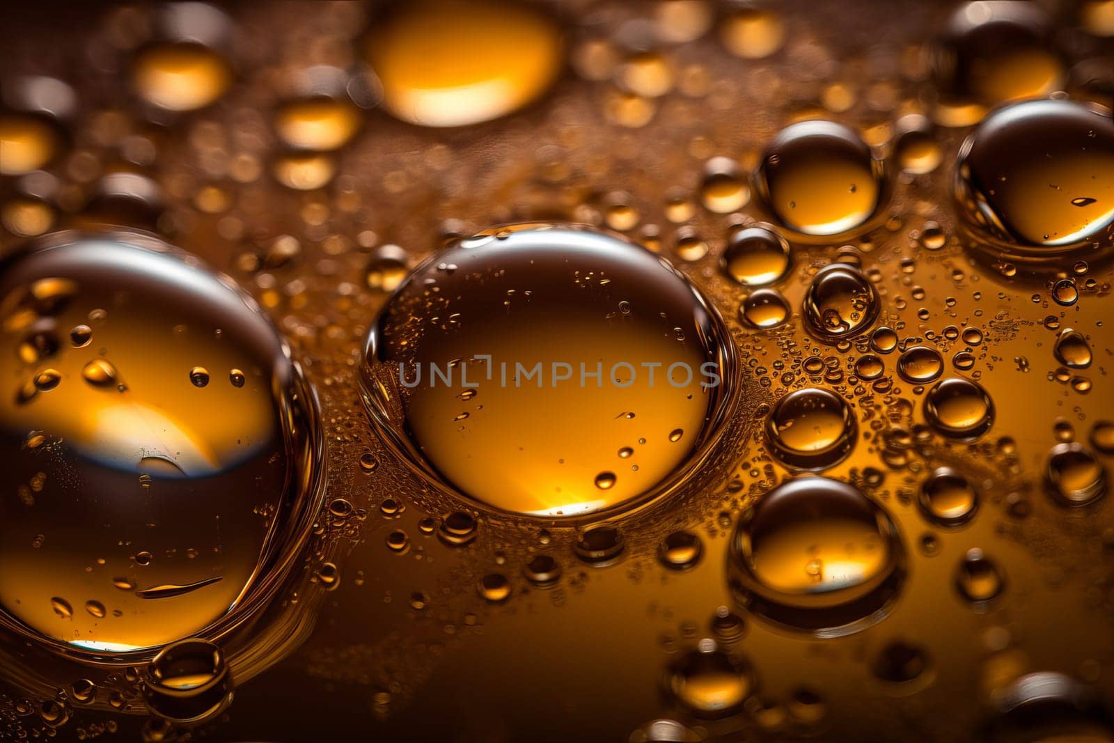 Oil bubbles yellow. Generate Ai by ylivdesign