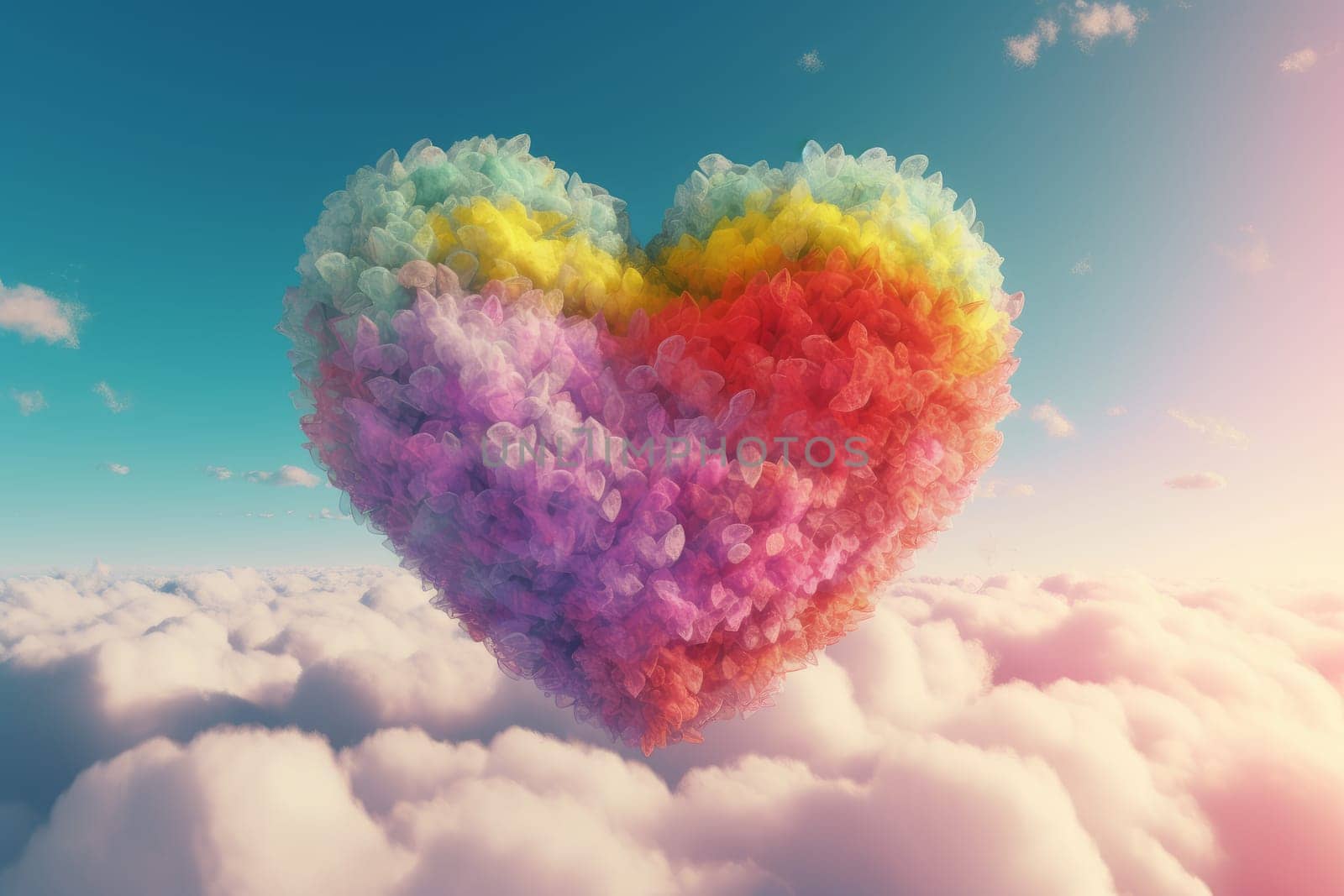 Rainbow cloud love. Generate Ai by ylivdesign