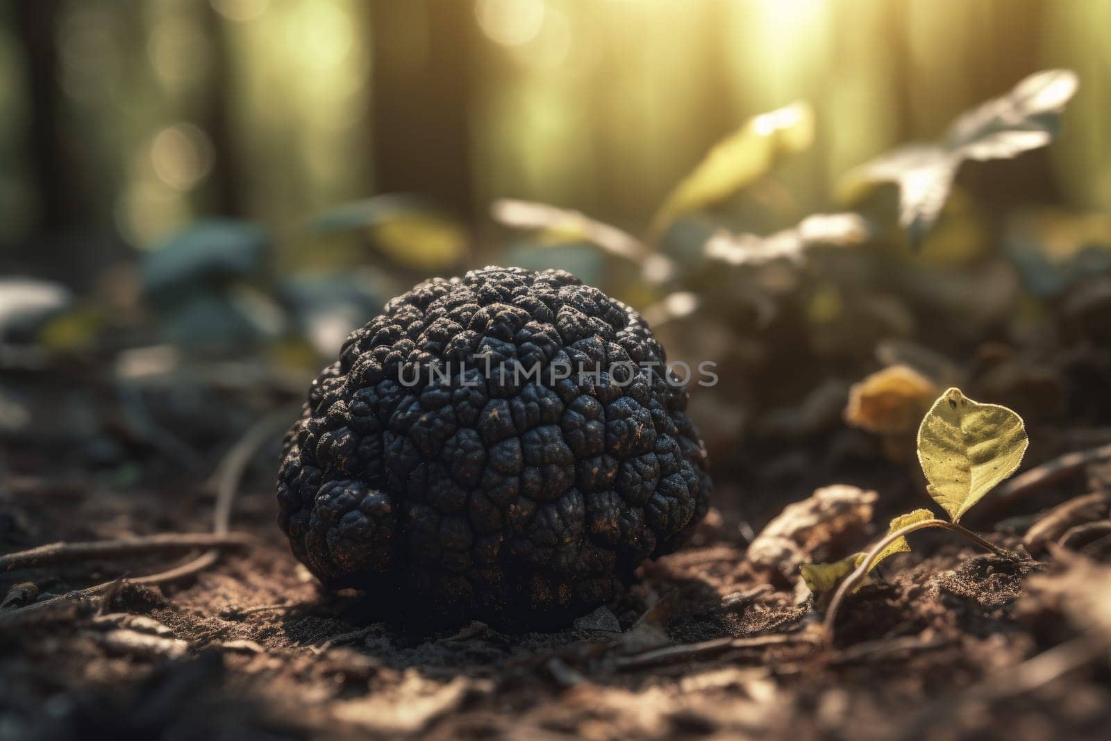 Forest truffle cooking. Edible plant. Generate Ai