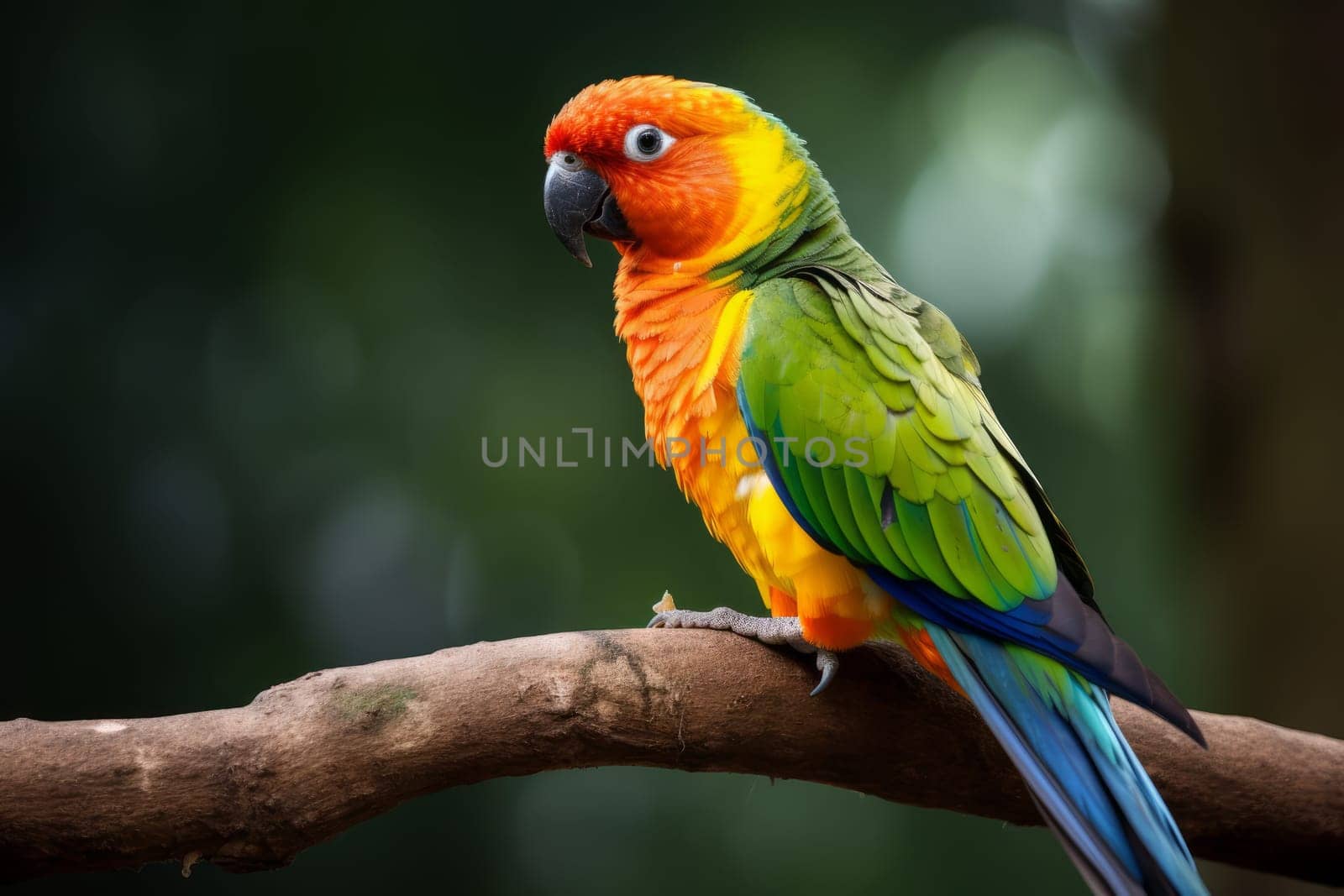 Colorful parrot bird. Generate Ai by ylivdesign